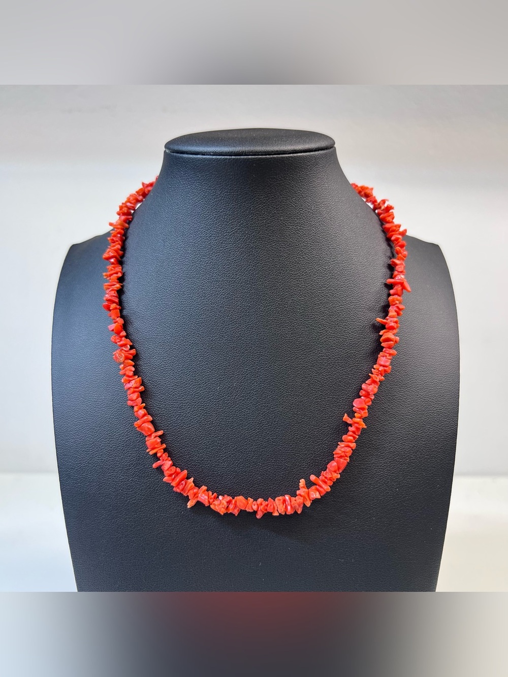 Red Coral Chip Necklace